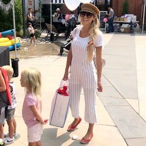 Shop Stevie Pants - Pinstriped romper Shop Stevie Pants - Pinstriped romper